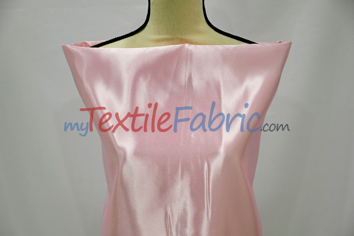 Bridal Satin Polyester Fabric - Shiny Solid, 58/60" Width, Multiple Colors (Yards, Bolts, Sample Swatches)