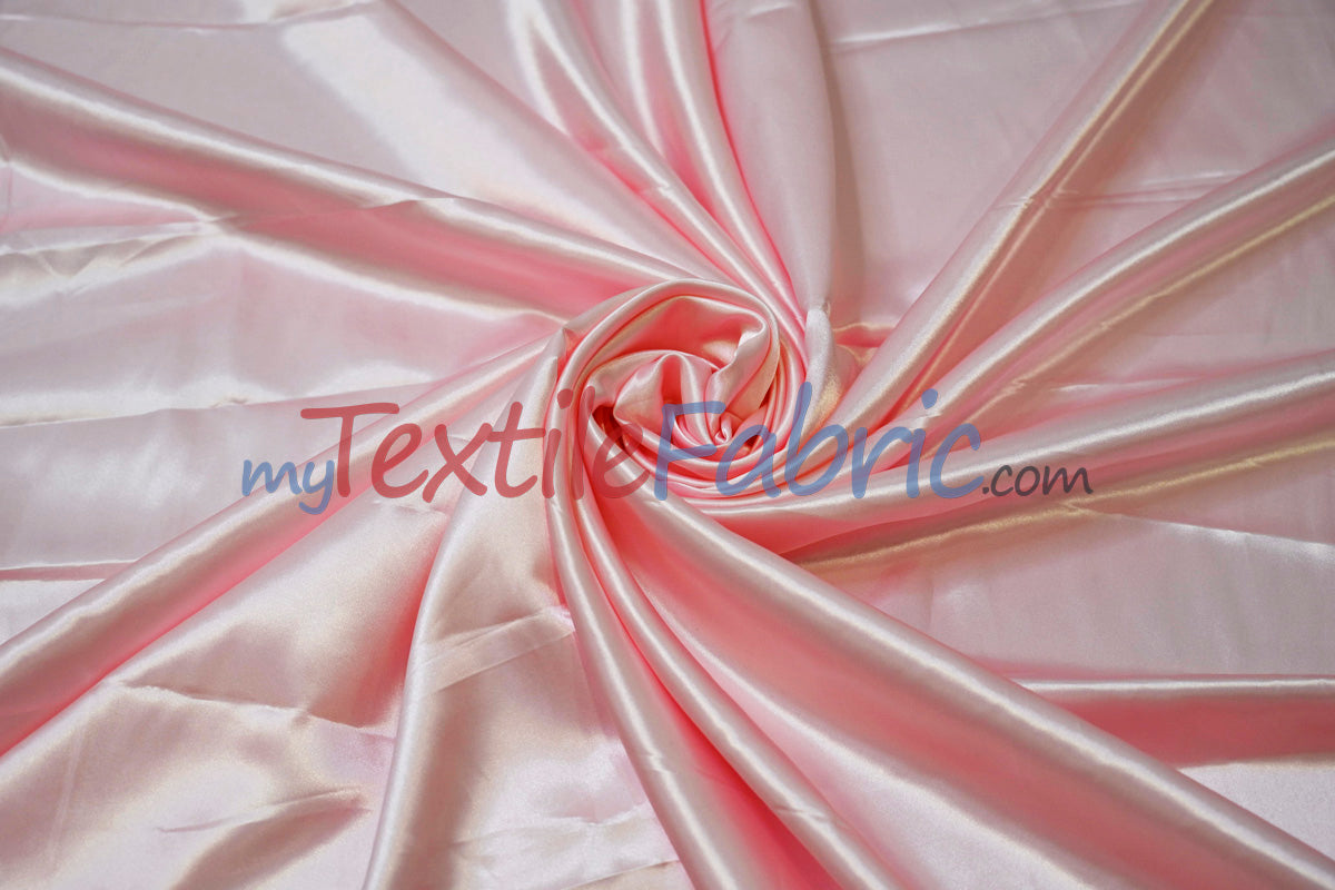Charmeuse Satin Polyester Fabric - Solid, 58/60" Width, Multiple Colors (1 Yard)