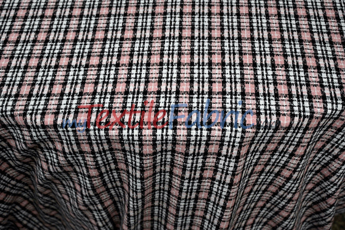 Classic Tweed Polyester Fabric - Textured Tweed Weave, 60" Width (1 Yard)