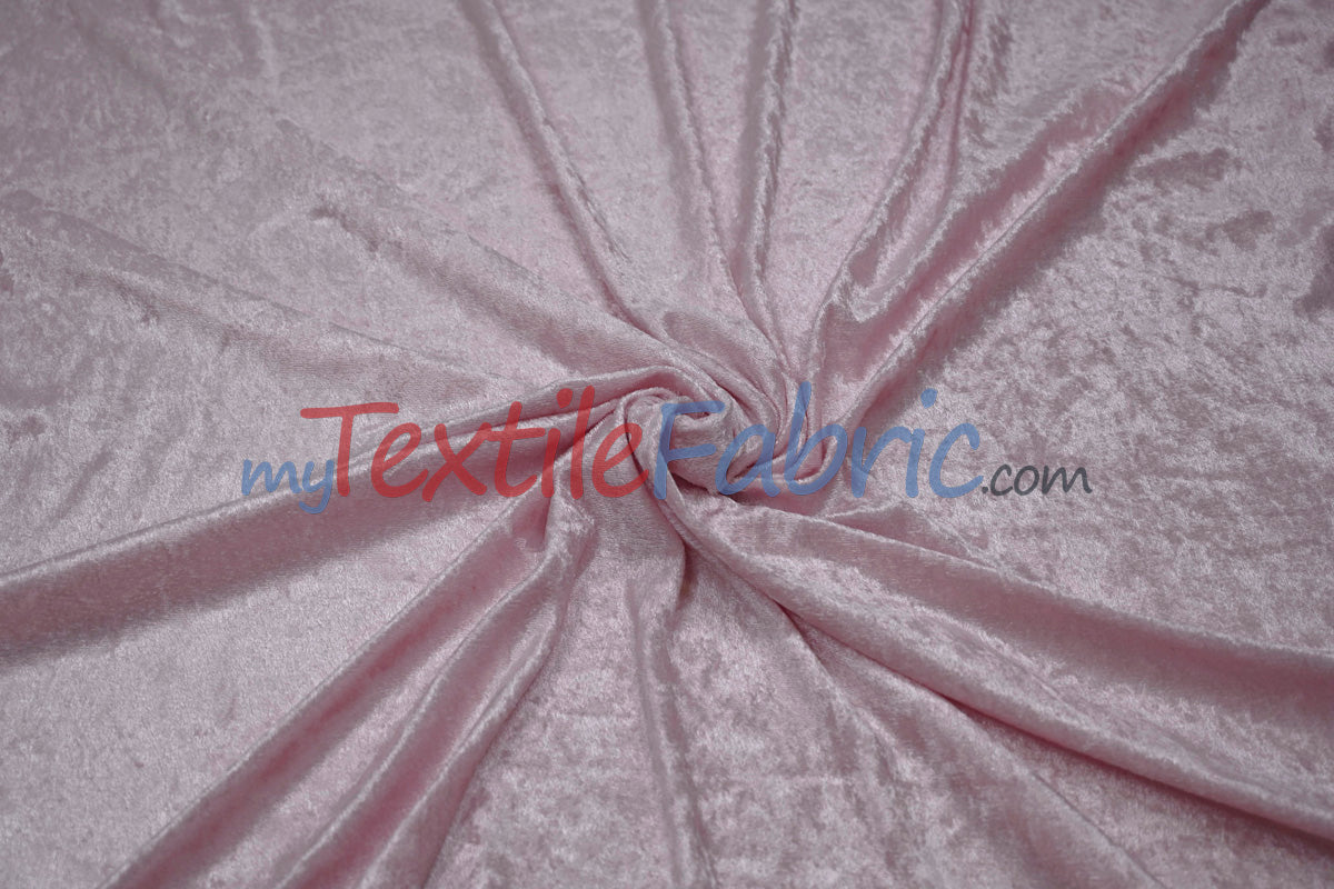 Panne Velvet Polyester Fabric - Crush Panne Velour, Solid, 58/60" Width (1 Yard)