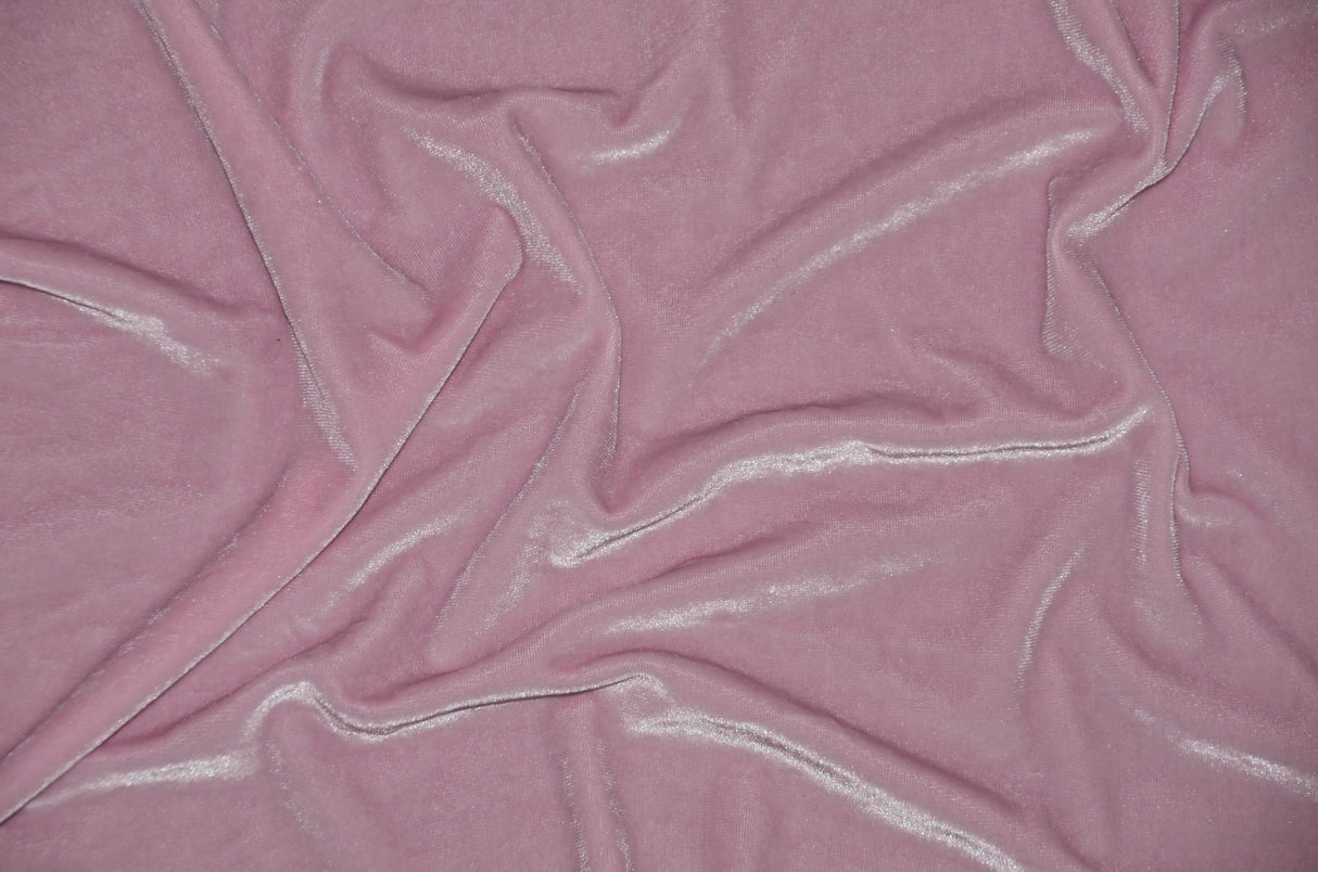 Stretch Velvet Spandex Fabric - Solid, 58" Width (1 Yard)