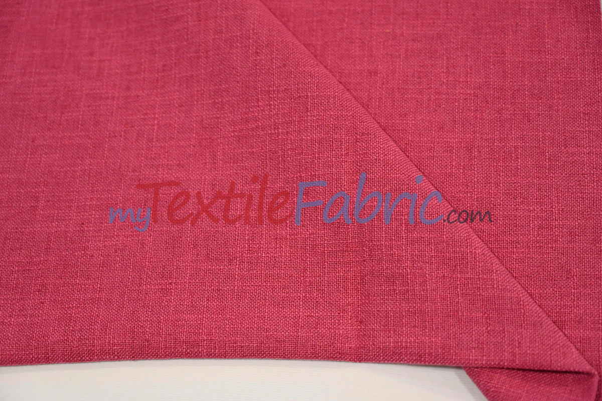 Luxe Linen Fabric Polyester-Linen Blend Fabric - 60" Wide, Upholstery, Apparel, Tablecloth (1 Yard)