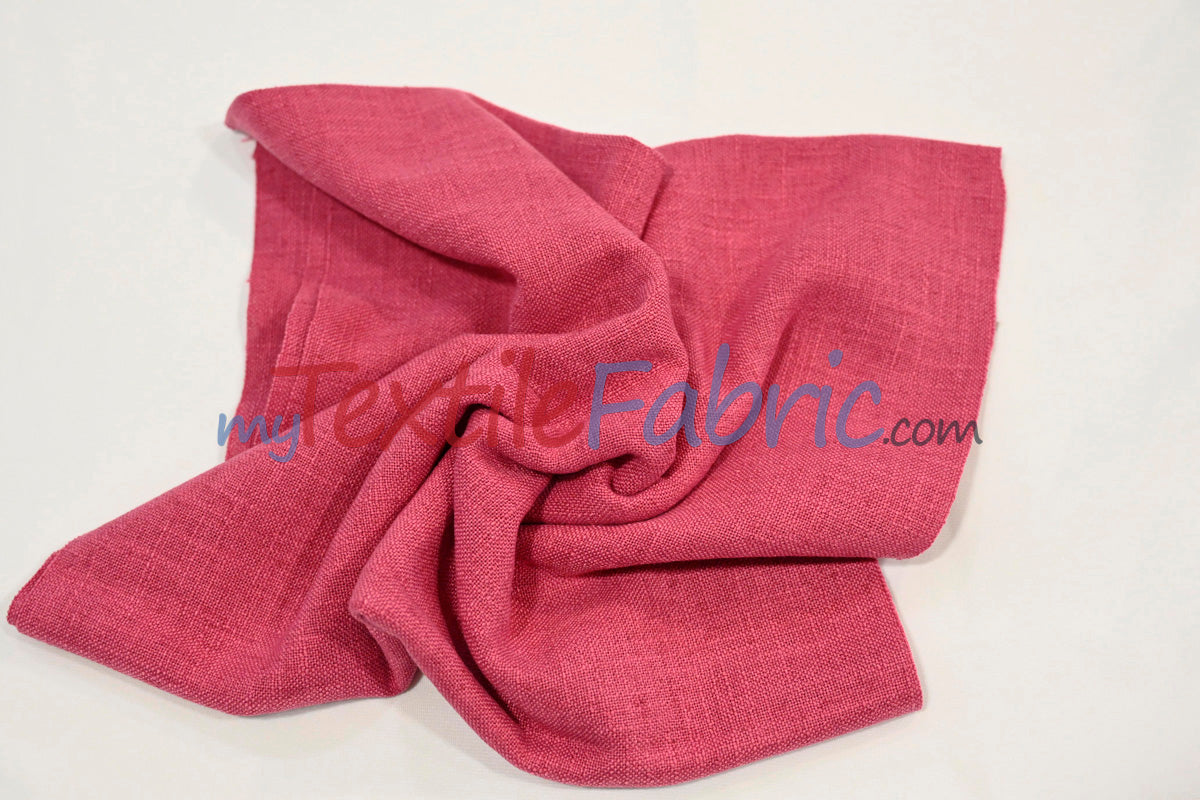 Luxe Linen Fabric Polyester-Linen Blend Fabric - 60" Wide, Upholstery, Apparel, Tablecloth (1 Yard)