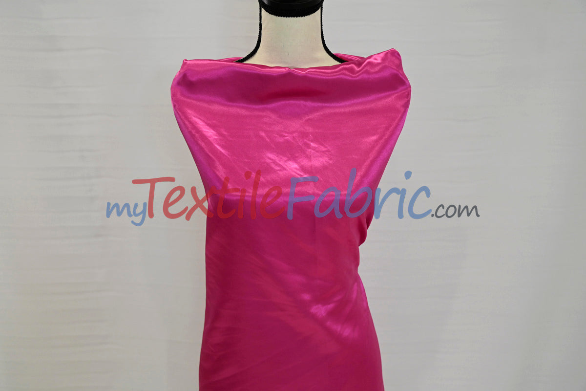 Charmeuse Satin Polyester Fabric - Solid, 58/60" Width, Multiple Colors (1 Yard)