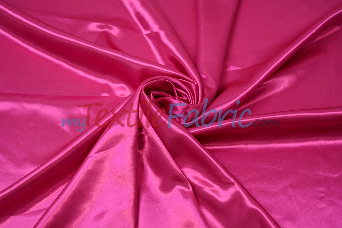Charmeuse Satin Polyester Fabric - Solid, 58/60" Width, Multiple Colors (1 Yard)
