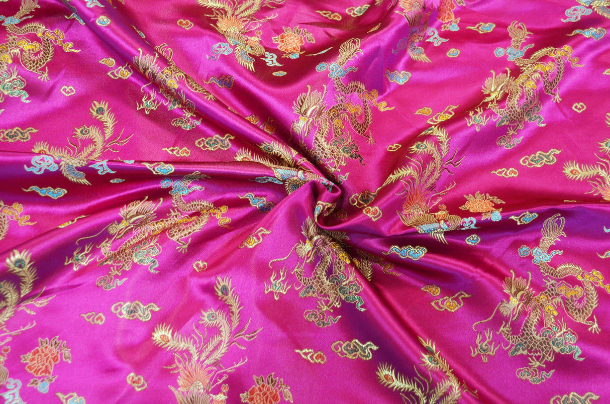 Dragon Brocade Chinese Brocade Fabric - Dragon Pattern, 45" Width (1 Yard)