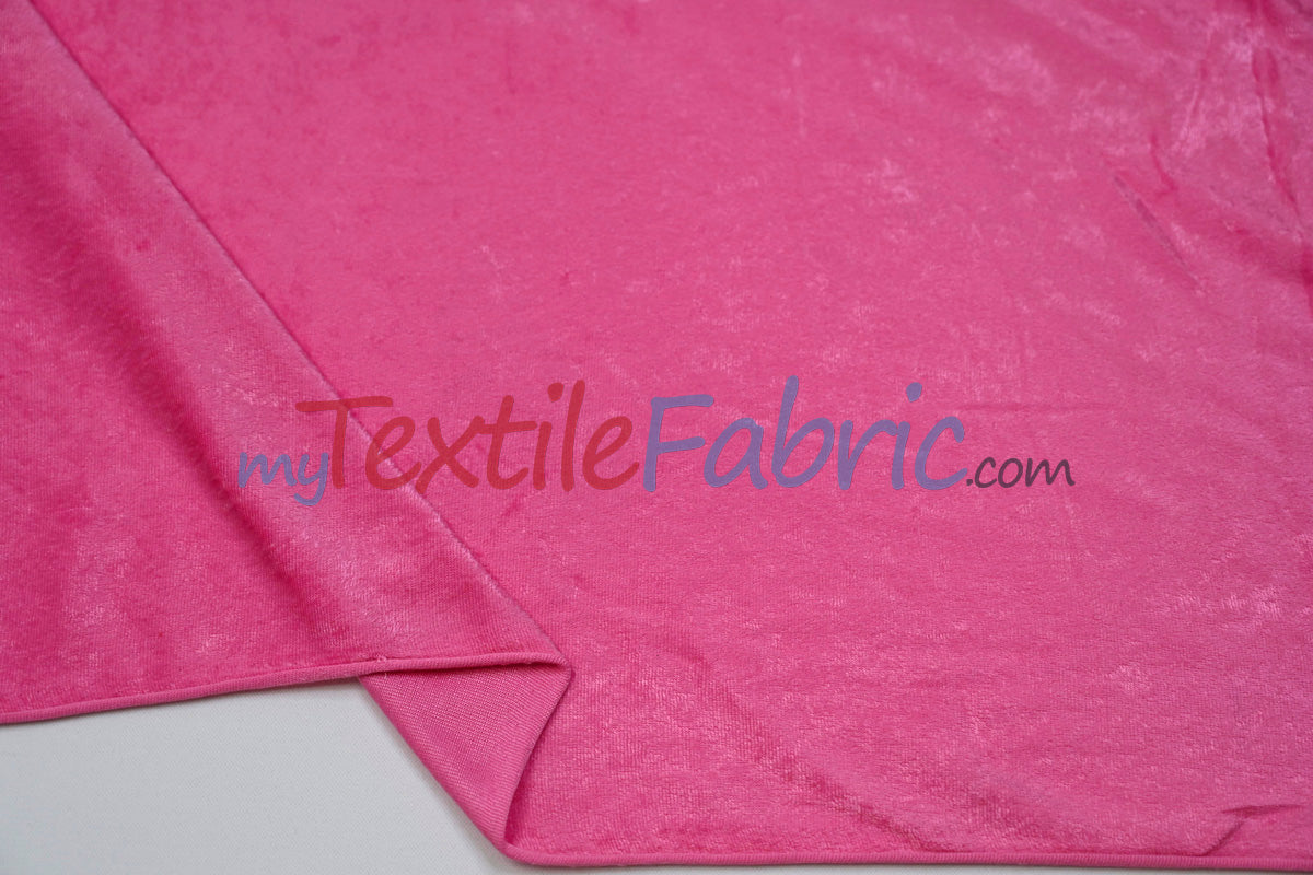 Panne Velvet Polyester Fabric - Crush Panne Velour, Solid, 58/60" Width (1 Yard)