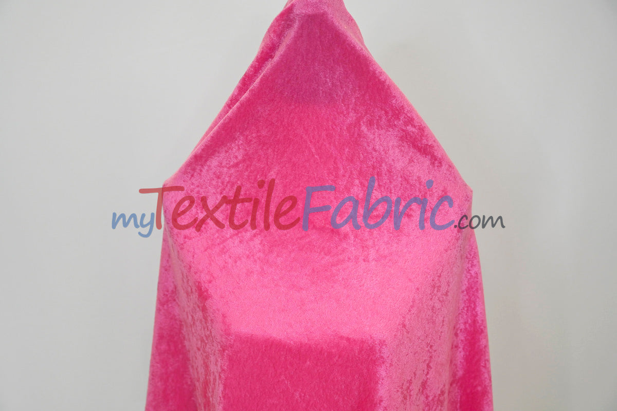 Panne Velvet Polyester Fabric - Crush Panne Velour, Solid, 58/60" Width (1 Yard)
