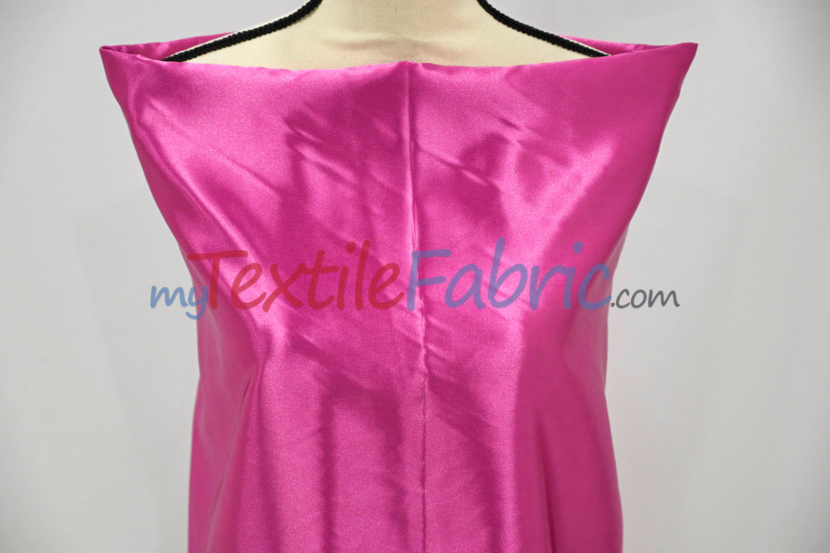 Bridal Satin Polyester Fabric - Shiny Solid, 58/60" Width, Multiple Colors (Yards, Bolts, Sample Swatches)