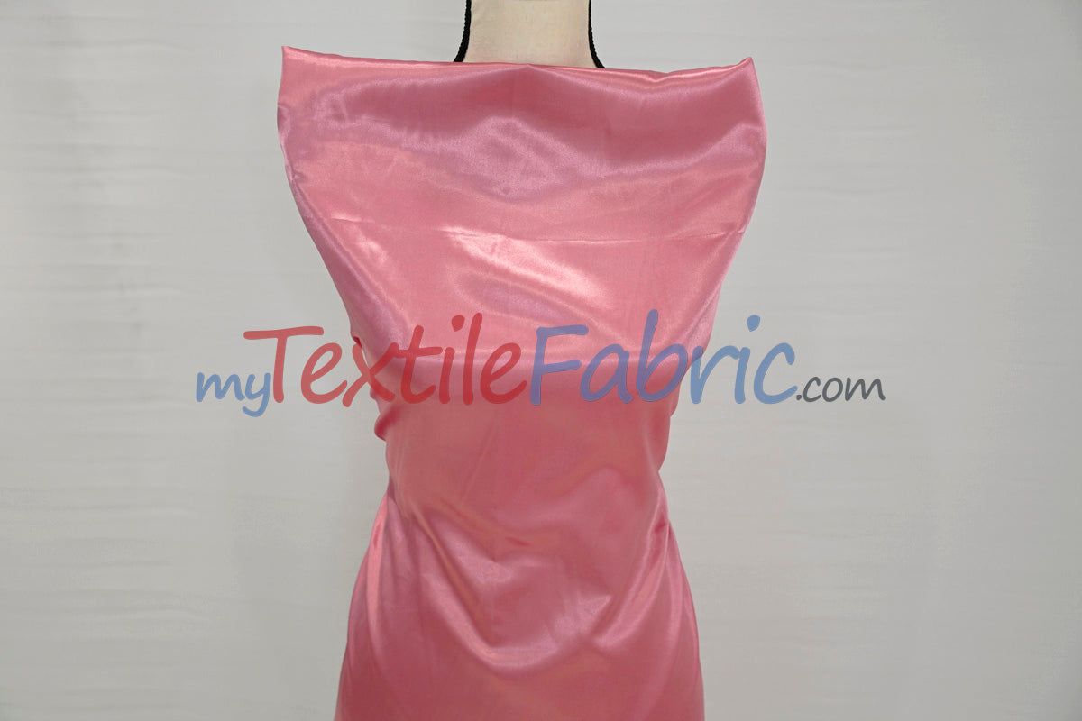 Charmeuse Satin Polyester Fabric - Solid, 58/60" Width, Multiple Colors (1 Yard)