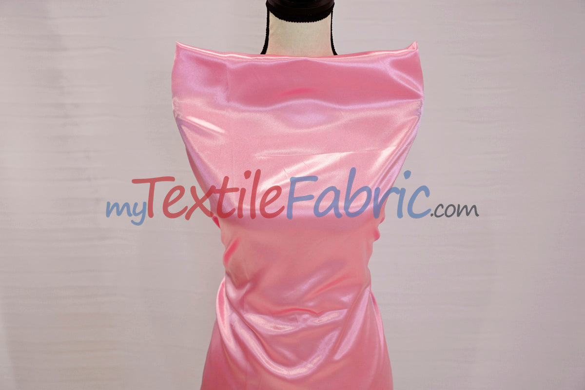 Charmeuse Satin Polyester Fabric - Solid, 58/60" Width, Multiple Colors (1 Yard)
