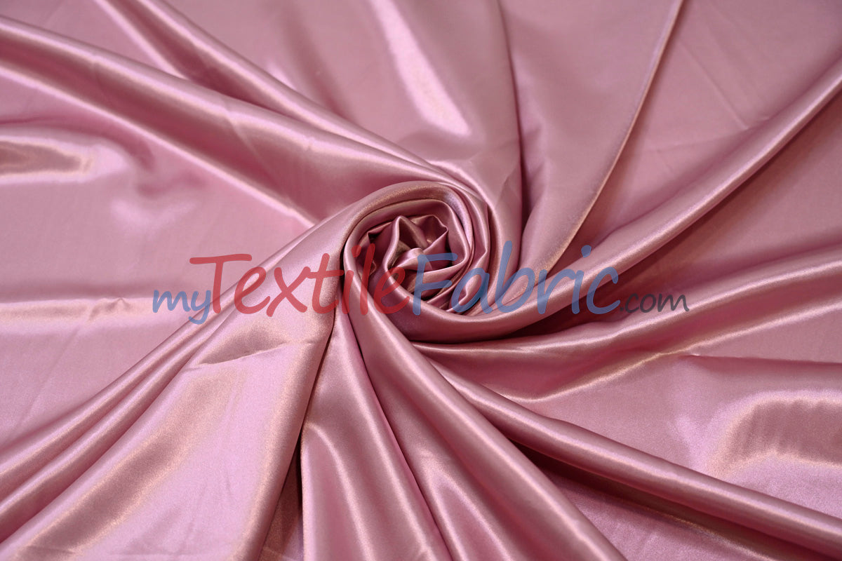 Charmeuse Satin Polyester Fabric - Solid, 58/60" Width, Multiple Colors (1 Yard)