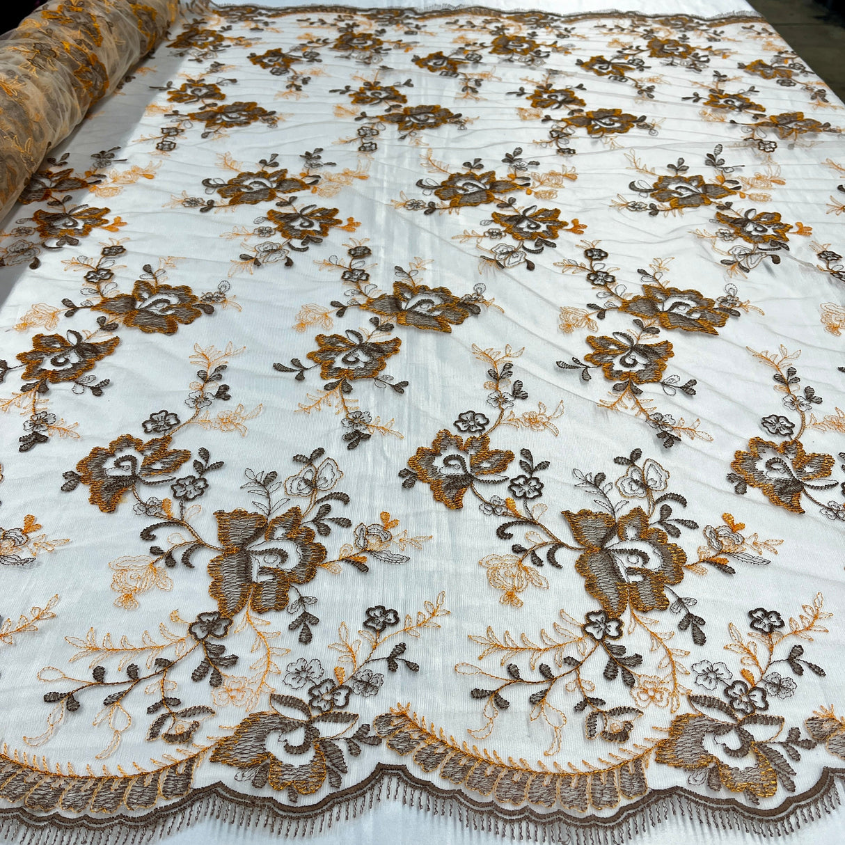 Embroidered Lace Mesh Floral