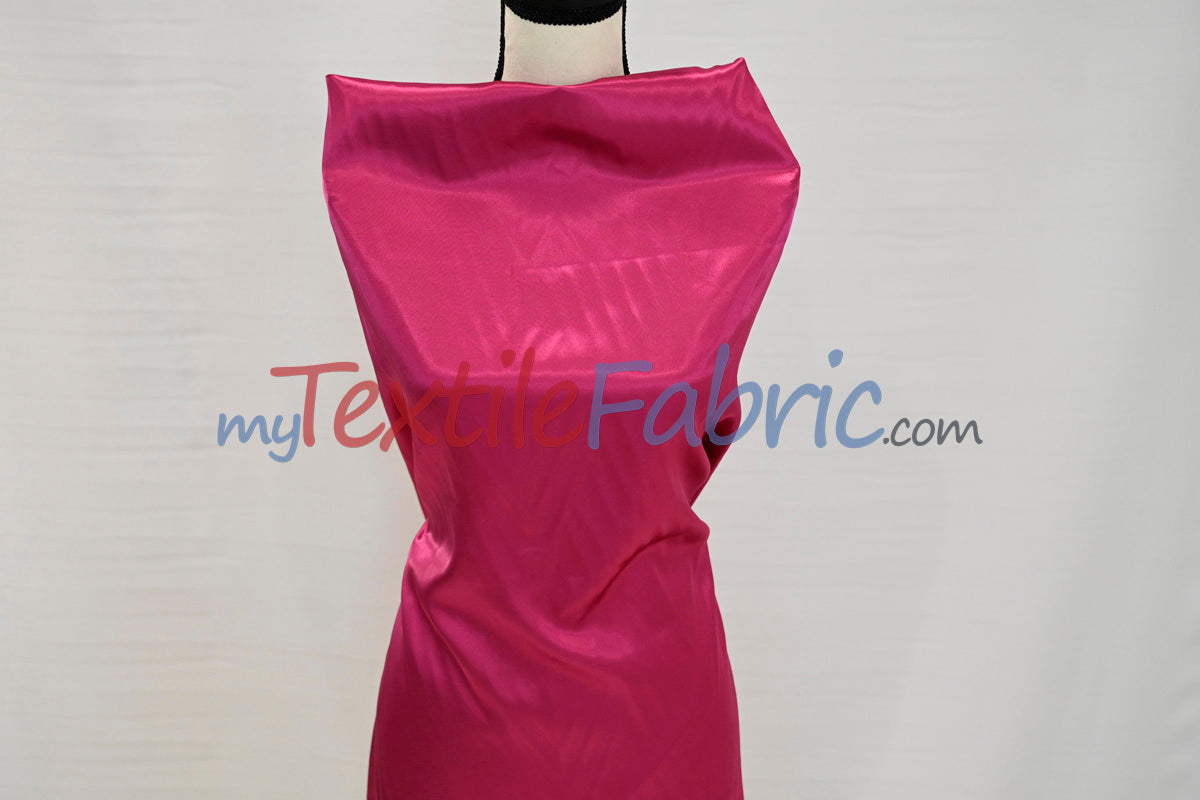 Charmeuse Satin Polyester Fabric - Solid, 58/60" Width, Multiple Colors (1 Yard)