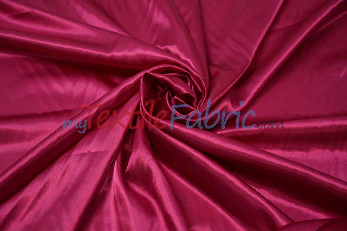 Charmeuse Satin Polyester Fabric - Solid, 58/60" Width, Multiple Colors (1 Yard)