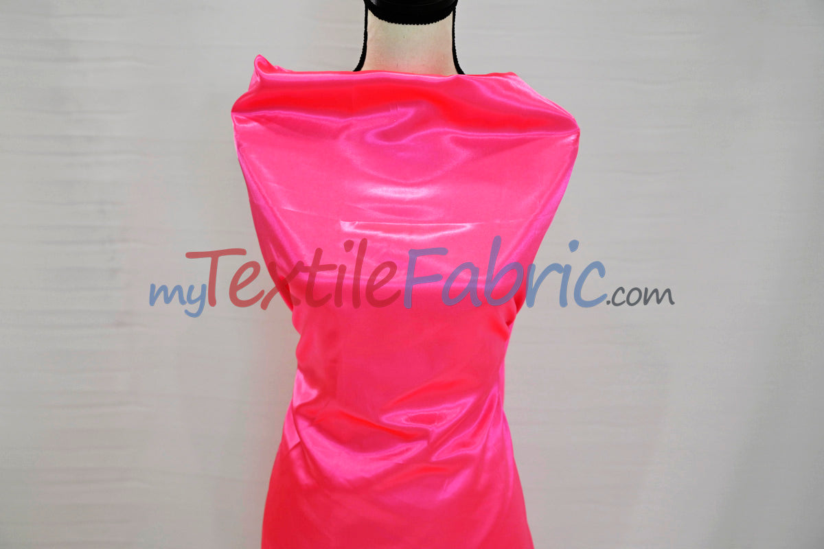 Charmeuse Satin Polyester Fabric - Solid, 58/60" Width, Multiple Colors (1 Yard)
