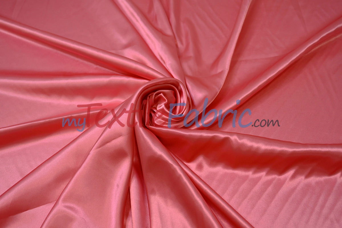 Charmeuse Satin Polyester Fabric - Solid, 58/60" Width, Multiple Colors (1 Yard)