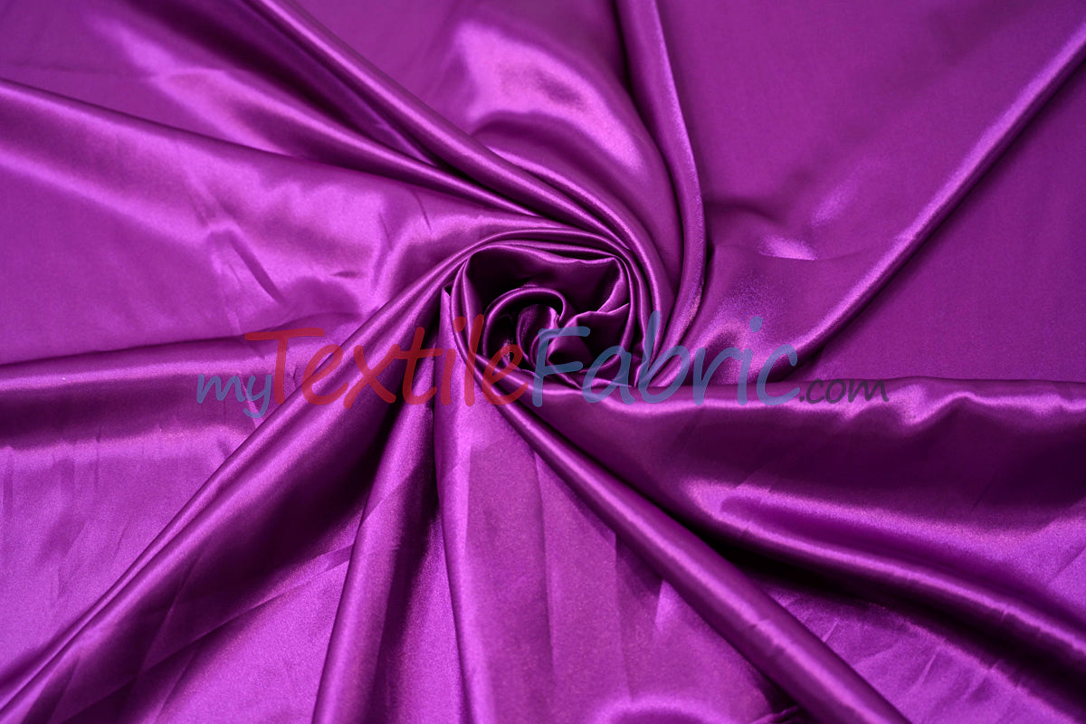 Charmeuse Satin Polyester Fabric - Solid, 58/60" Width, Multiple Colors (1 Yard)