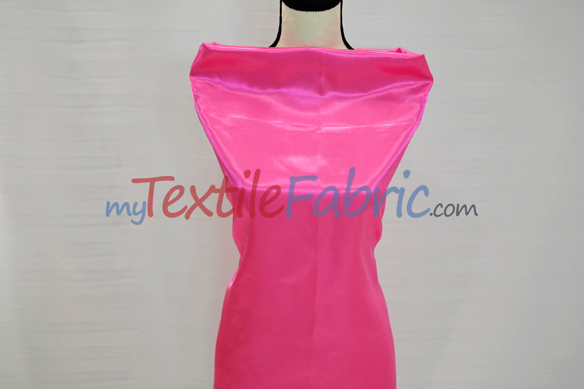 Charmeuse Satin Polyester Fabric - Solid, 58/60" Width, Multiple Colors (1 Yard)