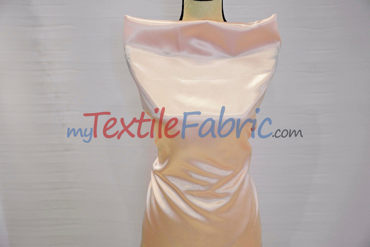 Charmeuse Satin Polyester Fabric - Solid, 58/60" Width, Multiple Colors (1 Yard)