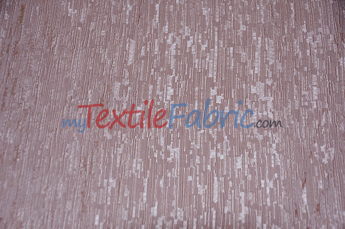 Luxury Jacquard Polyester Fabric - Solid Textured, 58/60" Width, Multiple Colors (1 Yard)