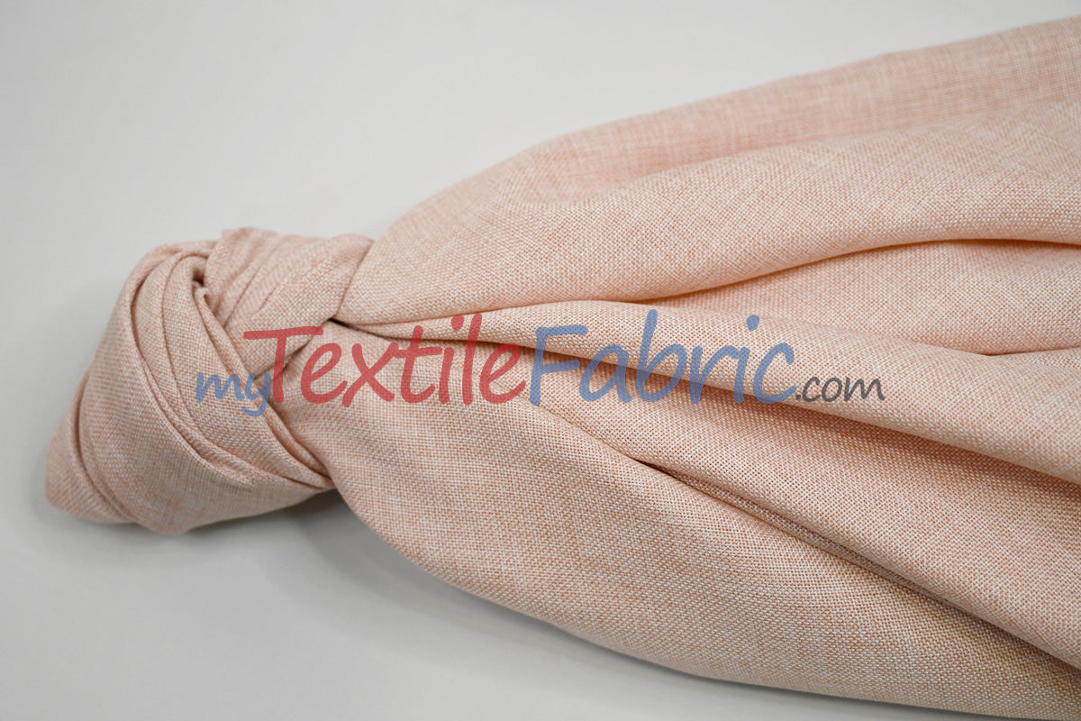 Vintage Linen Polyester Fabric - Faux Burlap, Rustic Natural Look, 58/60" Width (1 Yard)