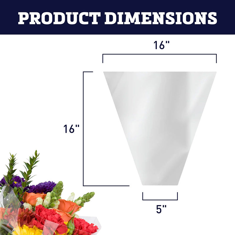 Clear Bouquet Sleeves (Large)