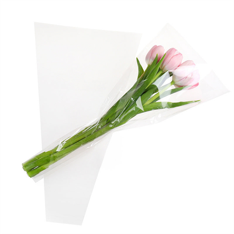 Large Clear Sealed Bottom Bouquet Sleeves