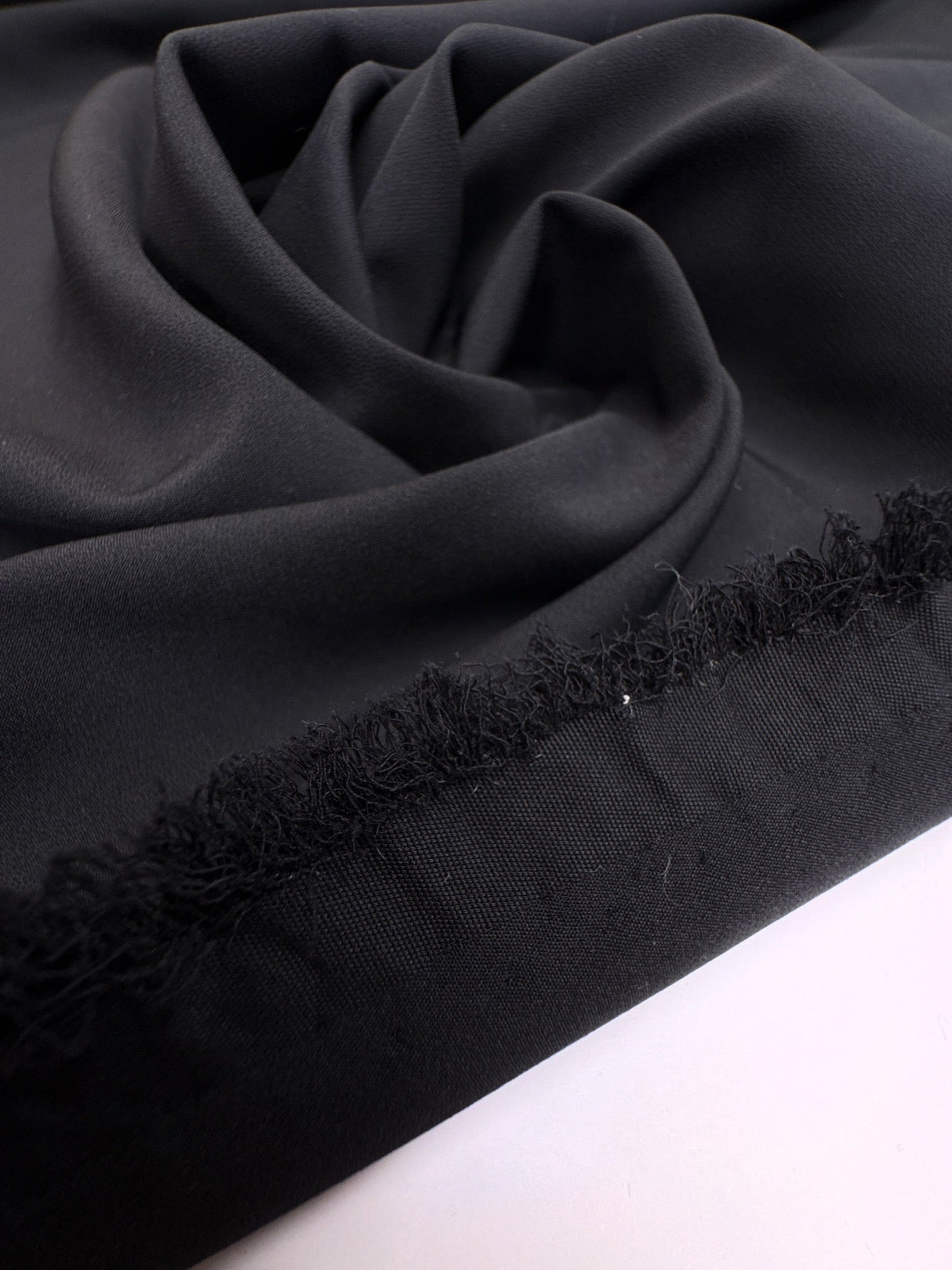Black Polyester Elastane Suit Fabric