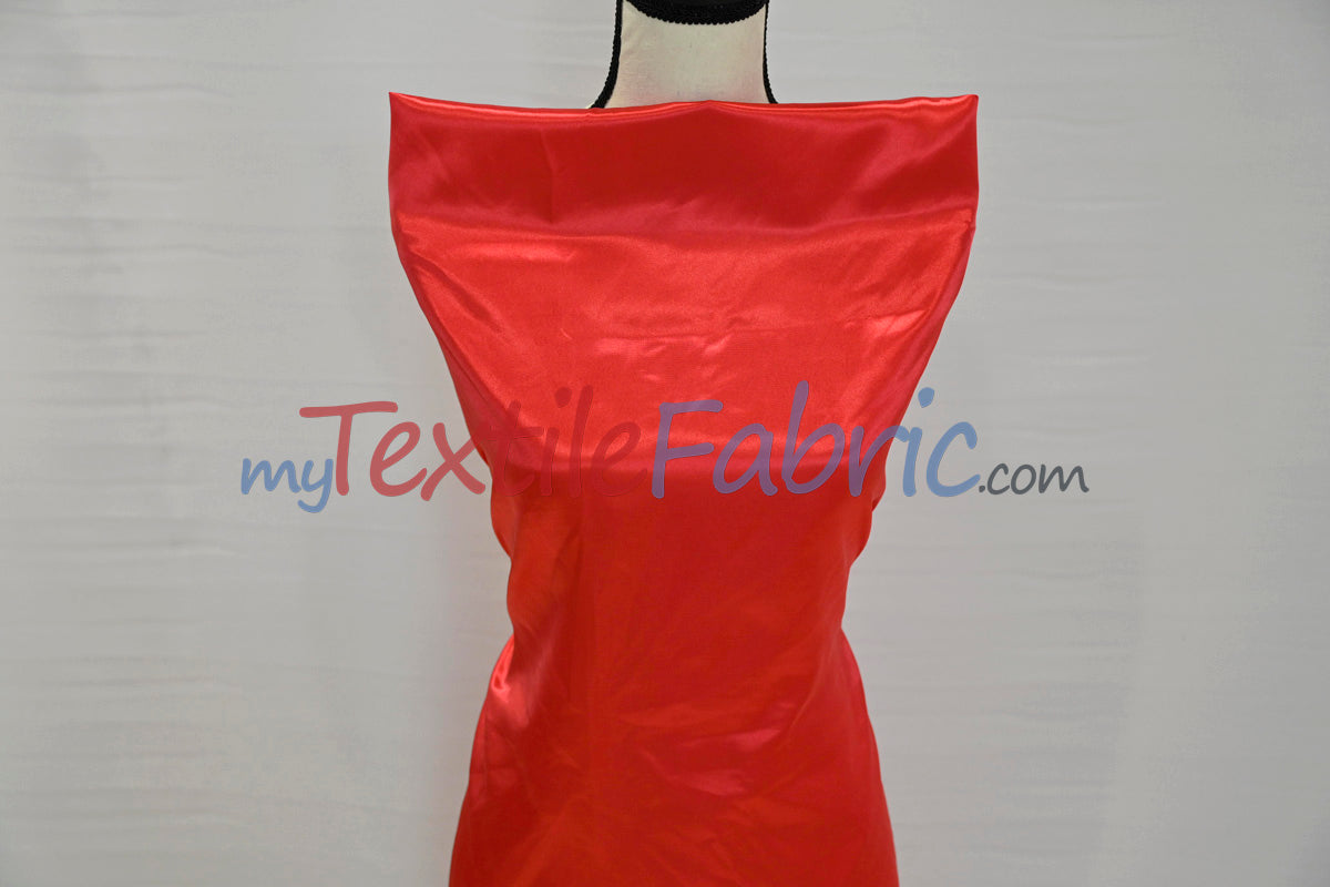 Charmeuse Satin Polyester Fabric - Solid, 58/60" Width, Multiple Colors (1 Yard)