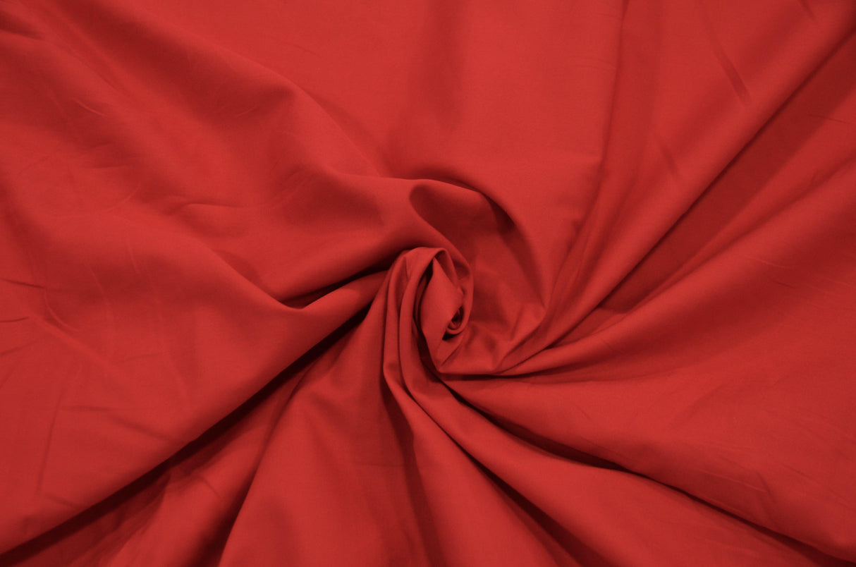 100% Cotton Poplin Broadcloth Fabric - White, Red, Charcoal, Olive, 60" Wide (1 Yard)