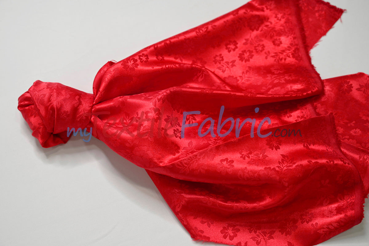 Jasmine Jacquard Polyester Fabric - Floral Brocade, 60" Width (1 Yard)