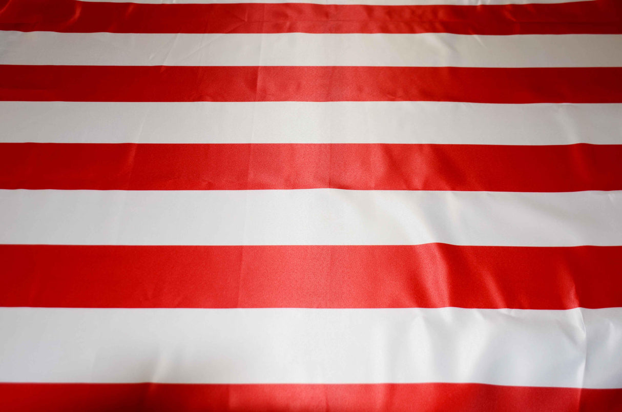 3.5 Inch Stripe Satin Print Polyester Fabric - Multiple Colors, 58/60" Width (1 Yard)