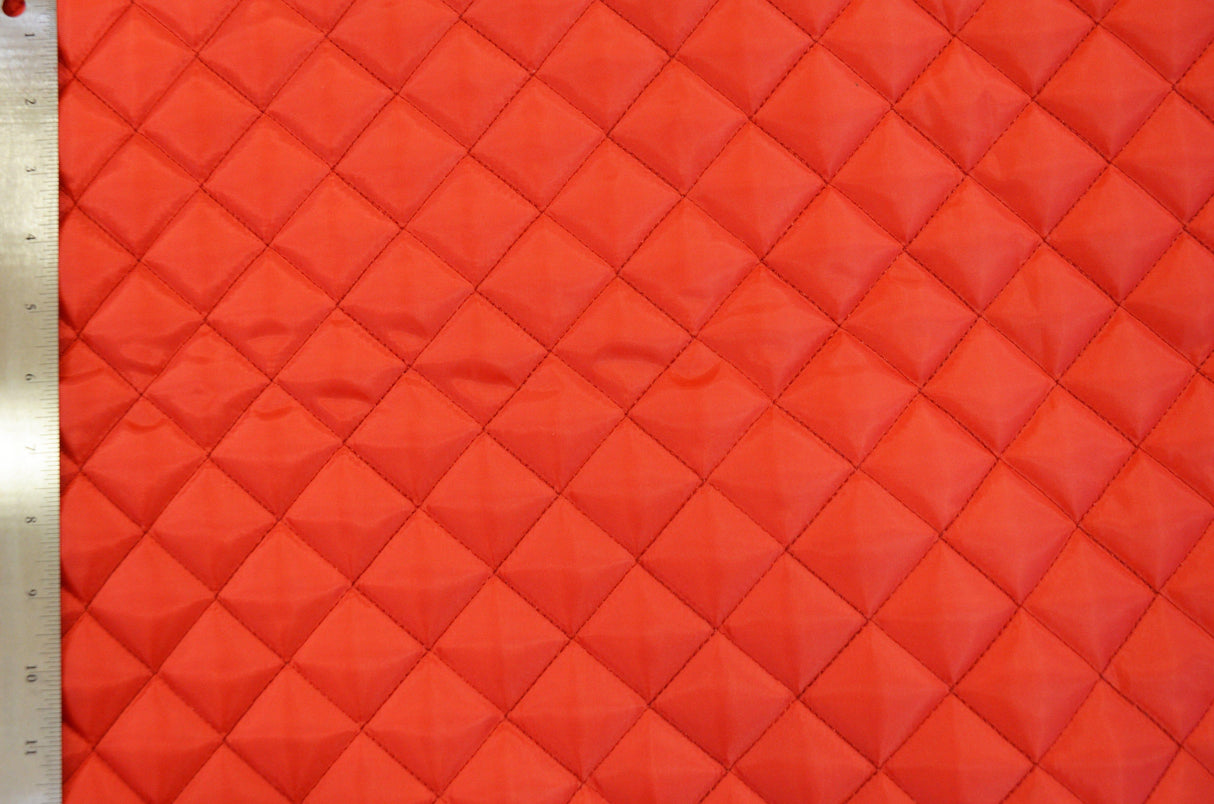 Quilted Polyester Batting Fabric - Diamond Quilted Padded Lining, 58/60" Width (1 Yard)