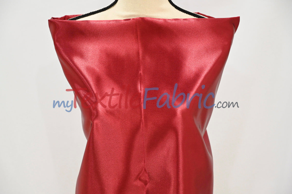 Bridal Satin Polyester Fabric - Shiny Solid, 58/60" Width, Multiple Colors (Yards, Bolts, Sample Swatches)