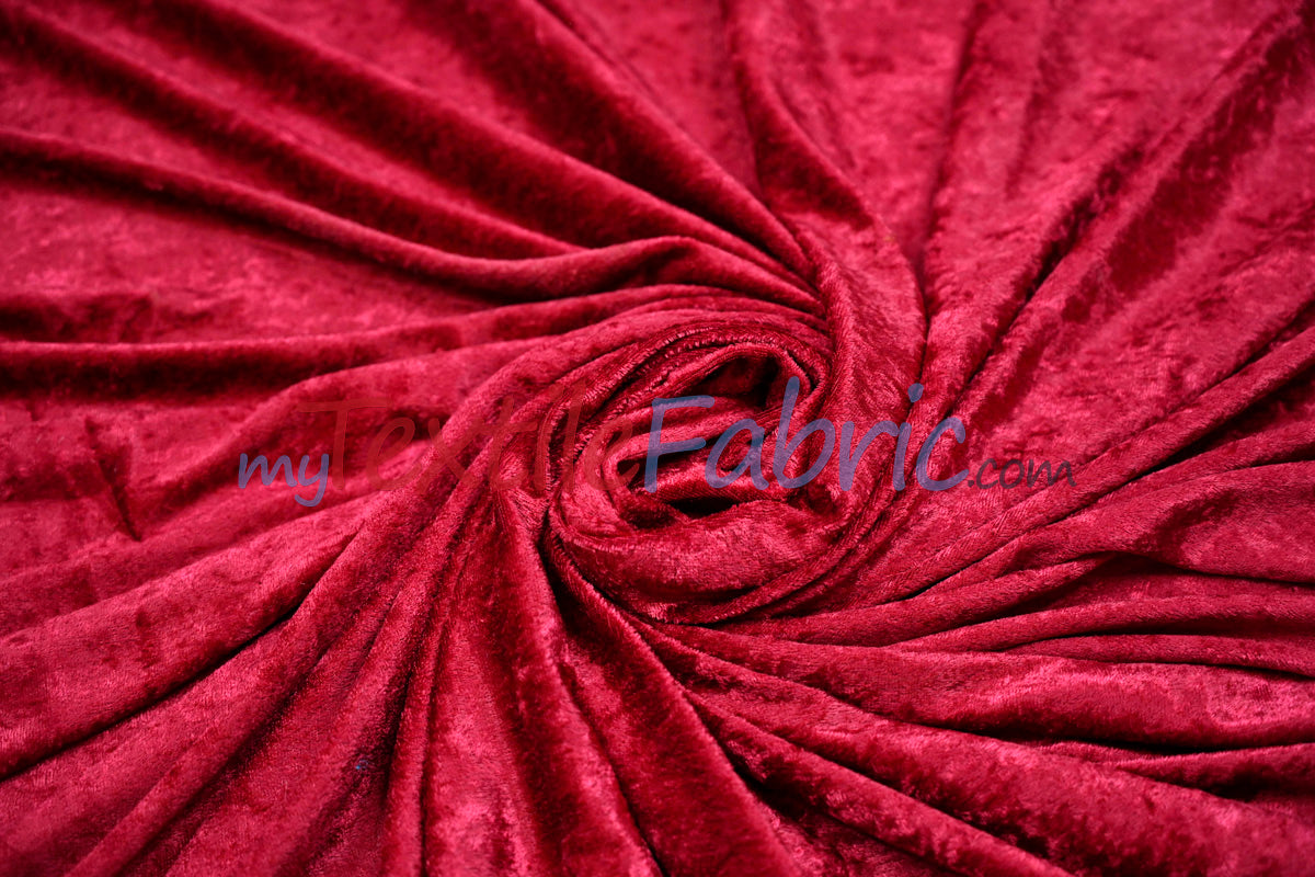 Panne Velvet Polyester Fabric - Crush Panne Velour, Solid, 58/60" Width (1 Yard)
