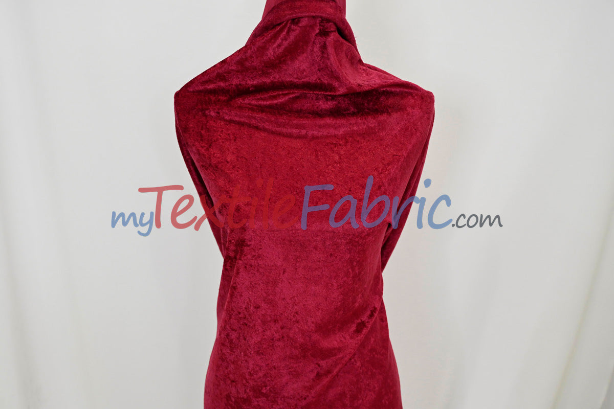 Panne Velvet Polyester Fabric - Crush Panne Velour, Solid, 58/60" Width (1 Yard)