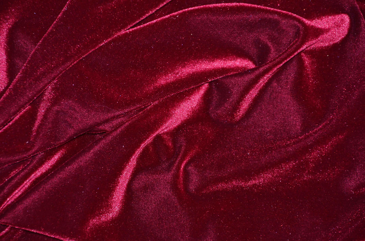 Stretch Velvet Spandex Fabric - Solid, 58" Width (1 Yard)