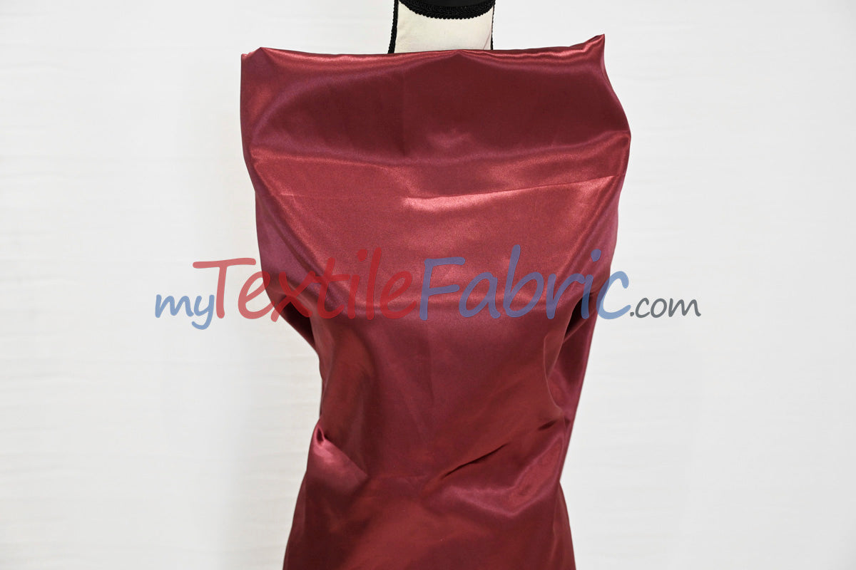 Charmeuse Satin Polyester Fabric - Solid, 58/60" Width, Multiple Colors (1 Yard)