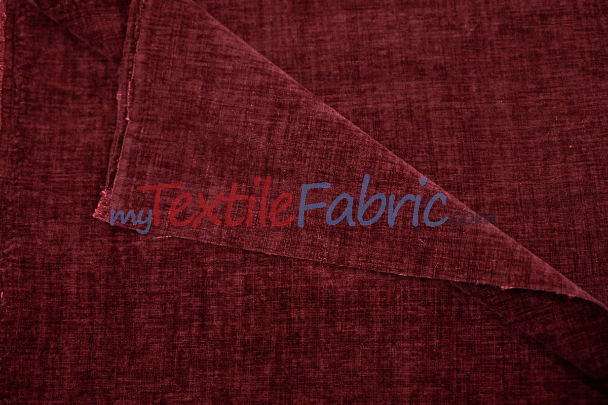 Chenille Polyester Fabric - Ultra Soft Velvety Texture, 60" Width, 350 GSM (1 Yard)