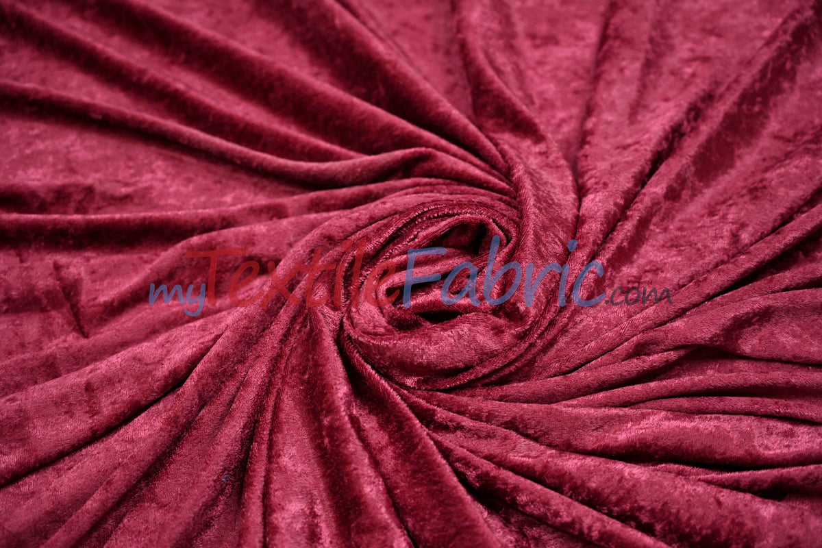 Panne Velvet Polyester Fabric - Crush Panne Velour, Solid, 58/60" Width (1 Yard)