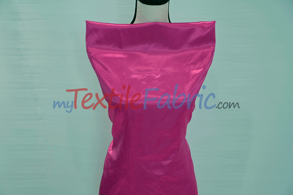 Charmeuse Satin Polyester Fabric - Solid, 58/60" Width, Multiple Colors (1 Yard)