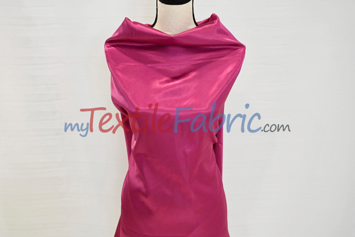 Charmeuse Satin Polyester Fabric - Solid, 58/60" Width, Multiple Colors (1 Yard)