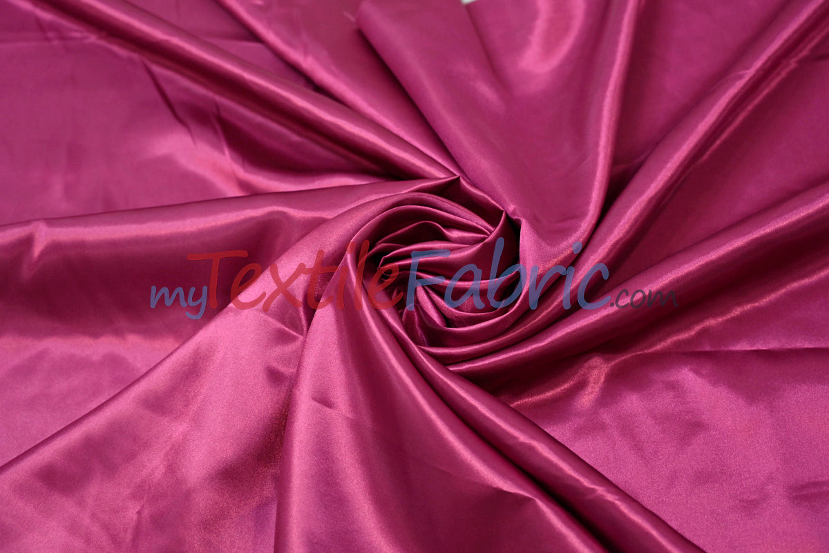 Charmeuse Satin Polyester Fabric - Solid, 58/60" Width, Multiple Colors (1 Yard)