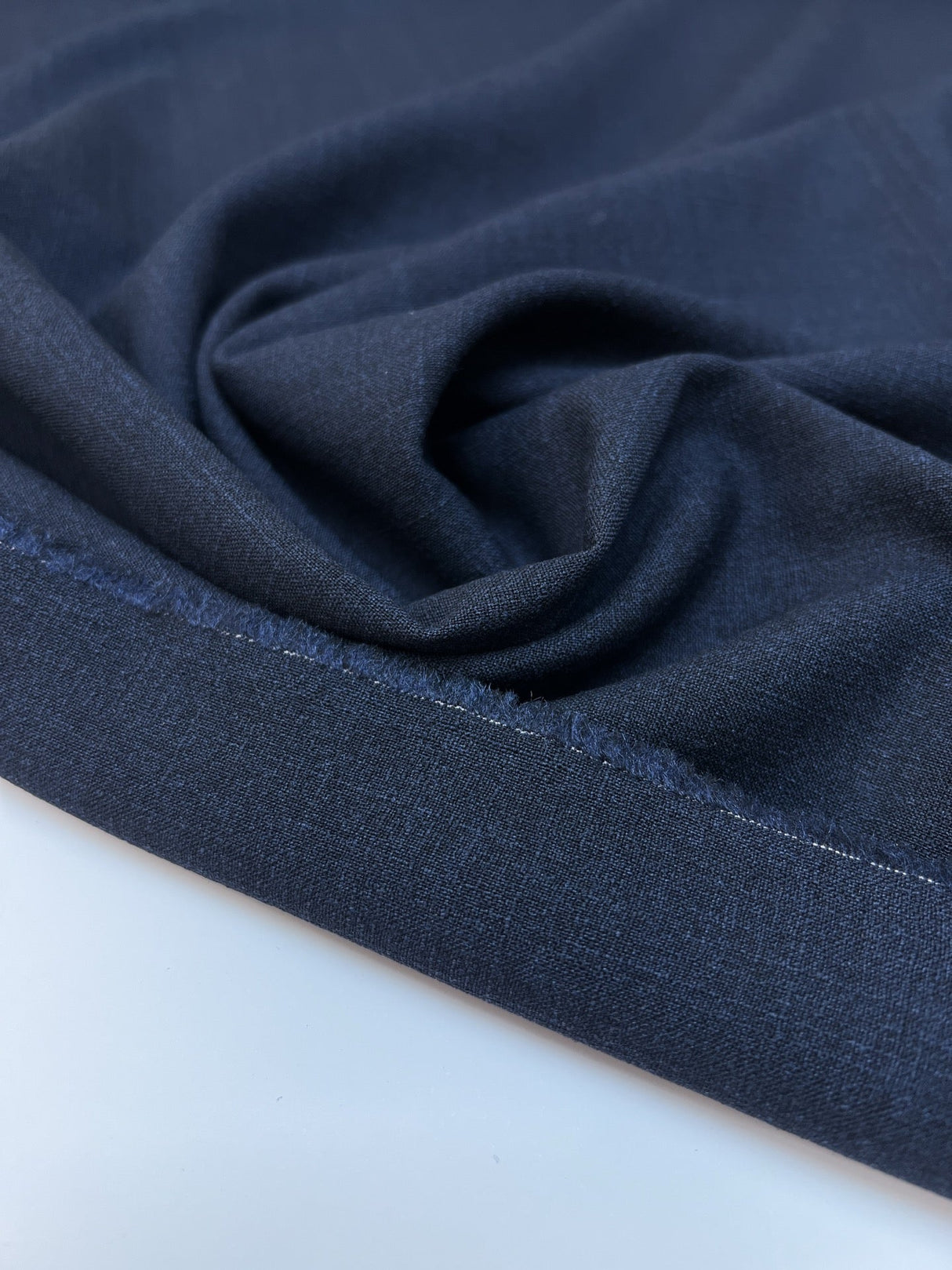 Italian Melange Blue Wool Fabric