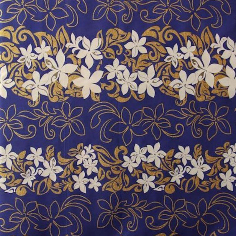 ১ গজ ১০০% পলিয়েস্টার টিয়ার গার্ডেন গ্লিটার ফ্যাব্রিক প্লুমেরিয়া ফুল সহ ৩৬" কাট