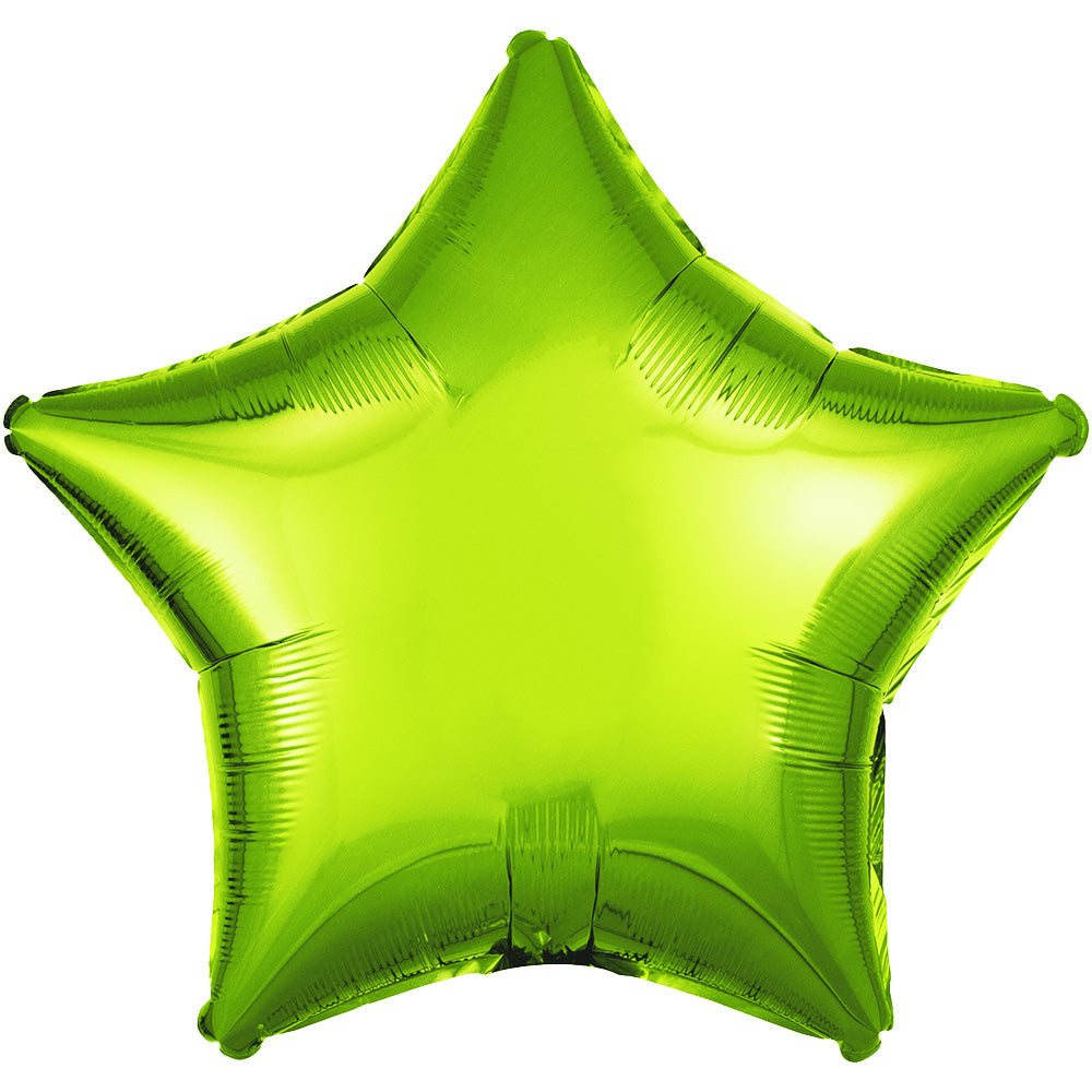 Star Metallic Lime Green Foil Balloon