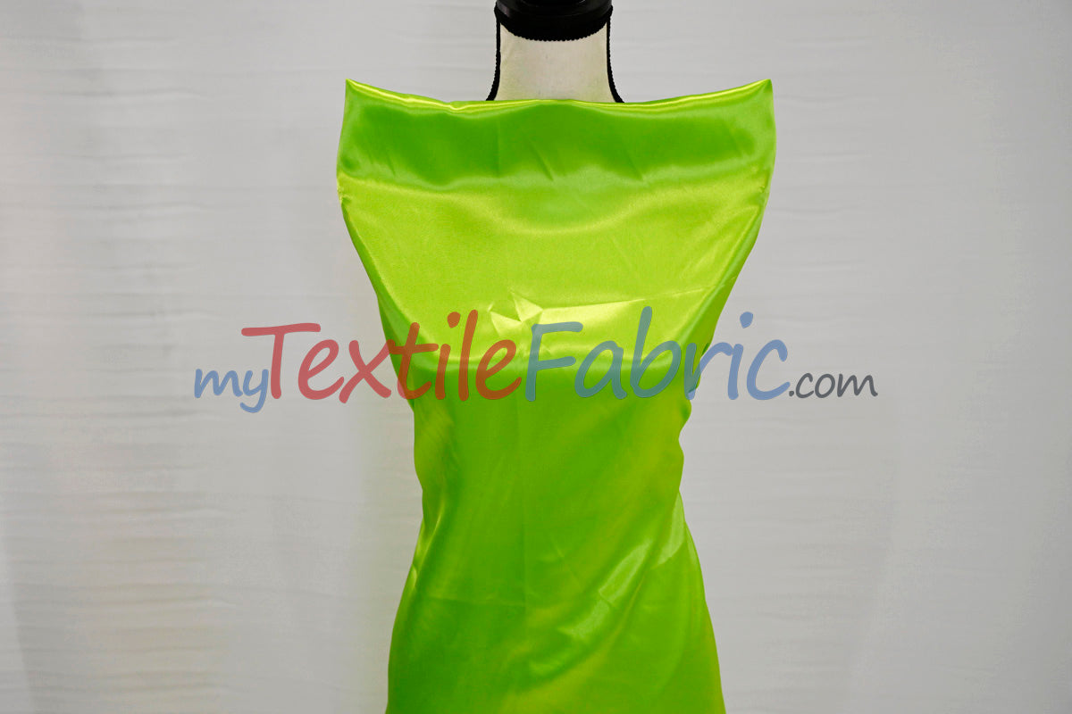 Charmeuse Satin Polyester Fabric - Solid, 58/60" Width, Multiple Colors (1 Yard)