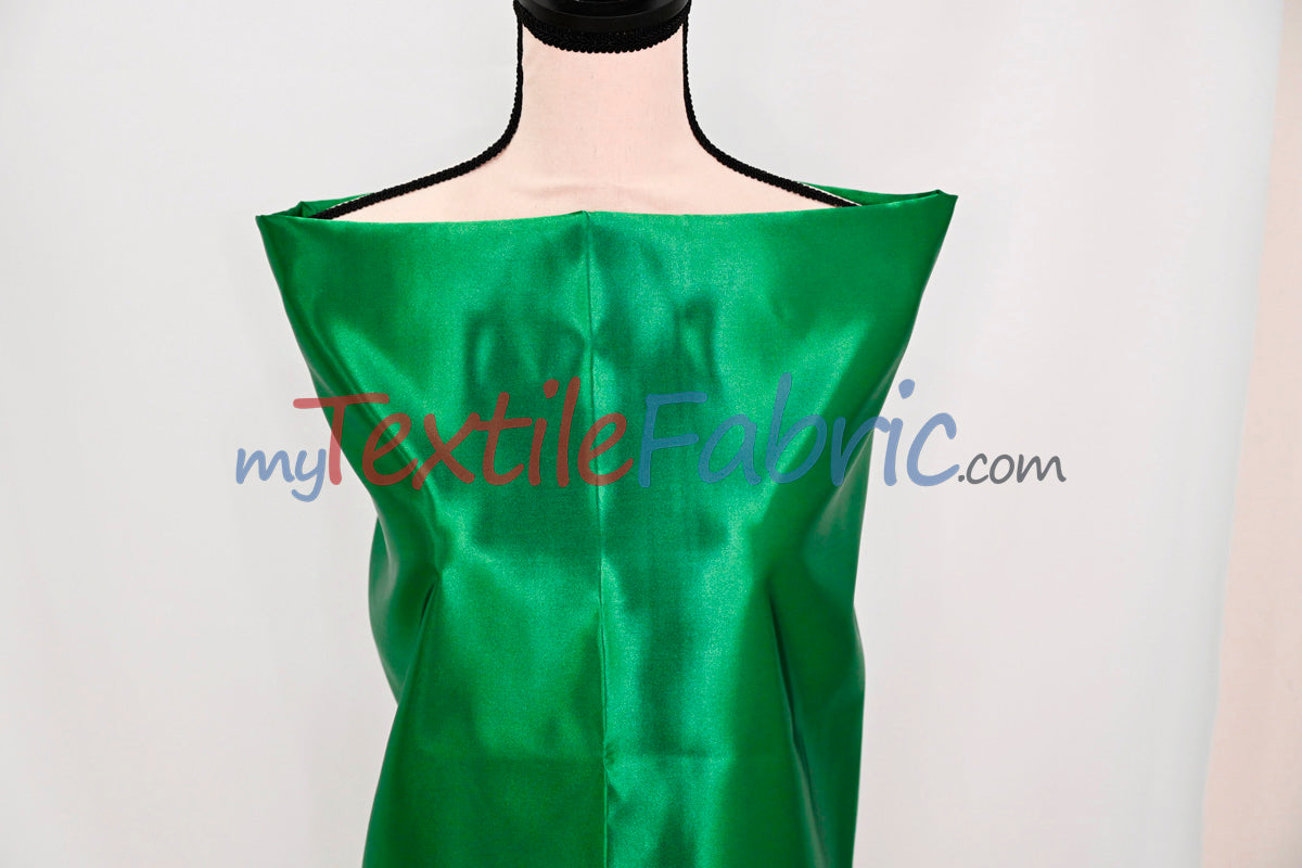 Bridal Satin Polyester Fabric - Shiny Solid, 58/60" Width, Multiple Colors (Yards, Bolts, Sample Swatches)
