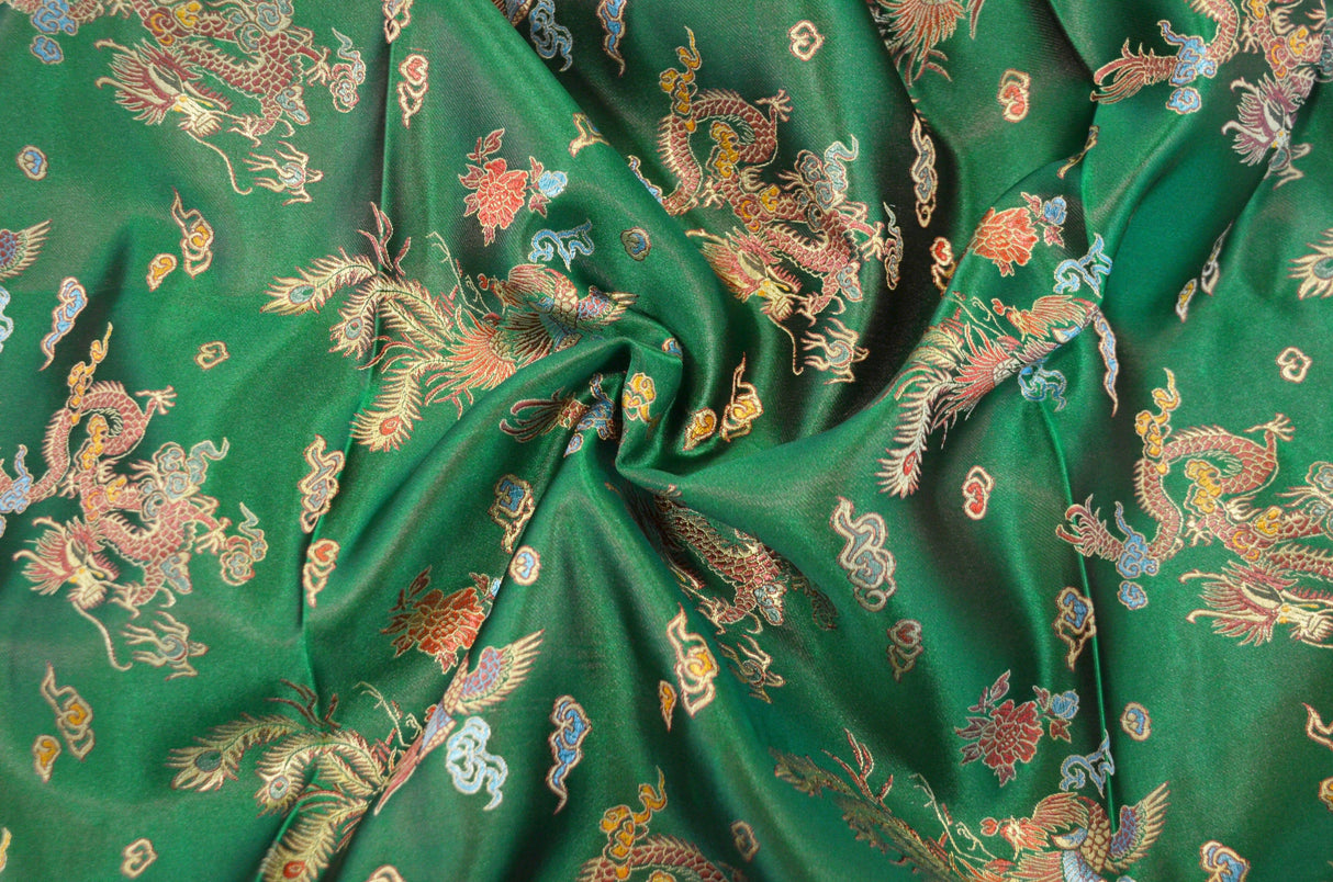Dragon Brocade Chinese Brocade Fabric - Dragon Pattern, 45" Width (1 Yard)